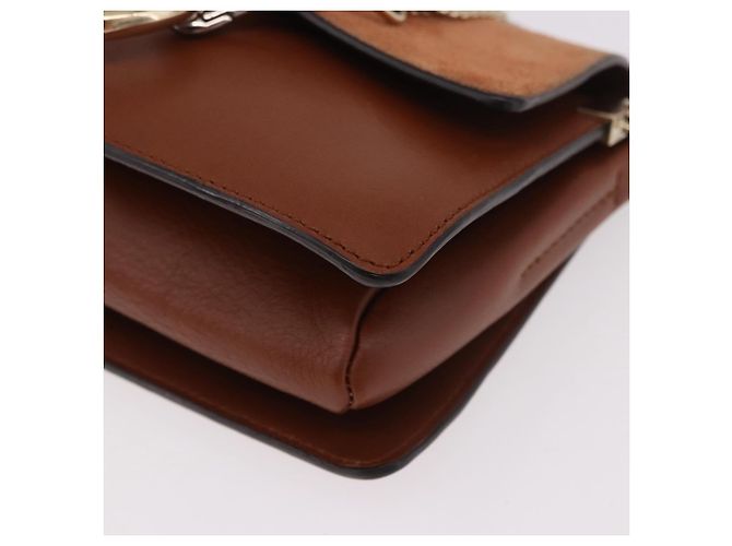 Chloé Borsa a Spalla Chloe Fay Scamosciata Marrone Oro Auth 183119A D'oro - vista 11
