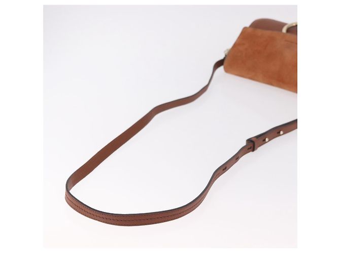 Chloé Borsa a Spalla Chloe Fay Scamosciata Marrone Oro Auth 183119A D'oro - vista 7