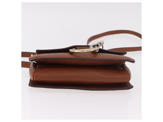 Chloé Borsa a Spalla Chloe Fay Scamosciata Marrone Oro Auth 183119A D'oro - vista 9