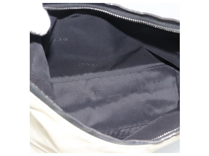 Borsa GUCCI in tela e pelle beige argento 000 0602 Auth ka4572 - vista 17