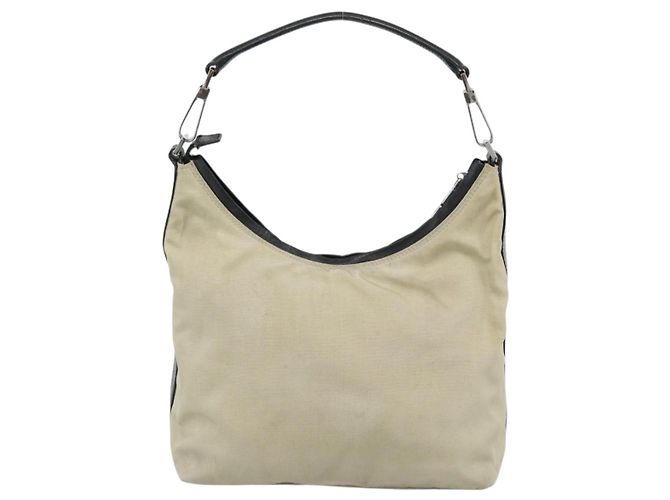 Borsa GUCCI in tela e pelle beige argento 000 0602 Auth ka4572 - vista 3