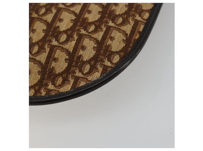 Borsa a tracolla Christian Dior Trotter Canvas Marrone Oro Auth 182147 D'oro - vista 12