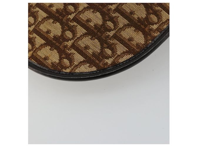 Borsa a tracolla Christian Dior Trotter Canvas Marrone Oro Auth 182147 D'oro - vista 13