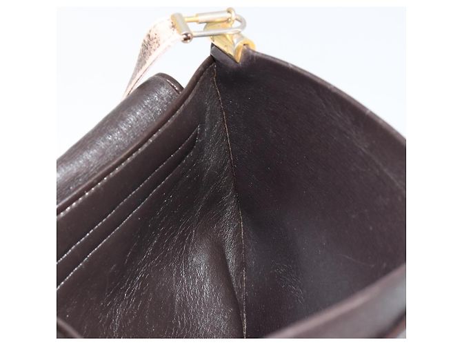 Borsa a tracolla Christian Dior Trotter Canvas Marrone Oro Auth 182147 D'oro - vista 20
