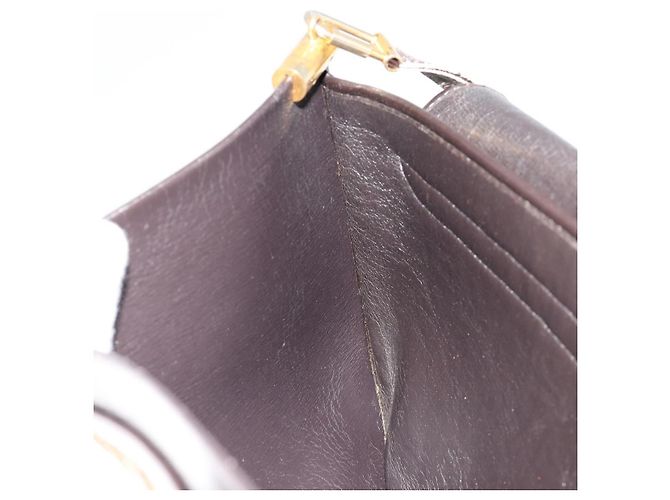 Borsa a tracolla Christian Dior Trotter Canvas Marrone Oro Auth 182147 D'oro - vista 21