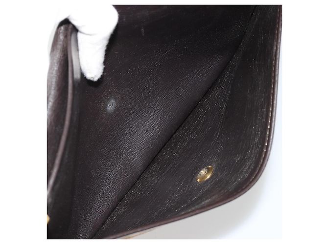 Borsa a tracolla Christian Dior Trotter Canvas Marrone Oro Auth 182147 D'oro - vista 22