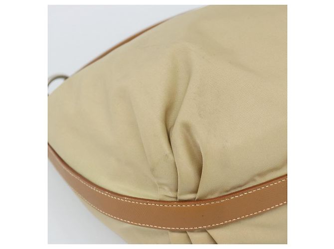 Borsa a Spalla PRADA Nylon Beige Argento Auth 184182A - vista 11