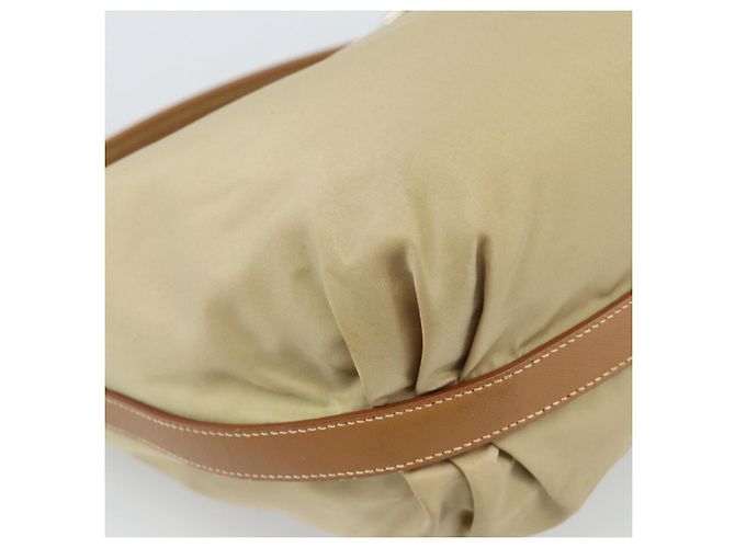 Borsa a Spalla PRADA Nylon Beige Argento Auth 184182A - vista 13