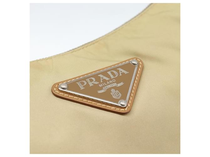 Borsa a Spalla PRADA Nylon Beige Argento Auth 184182A - vista 14