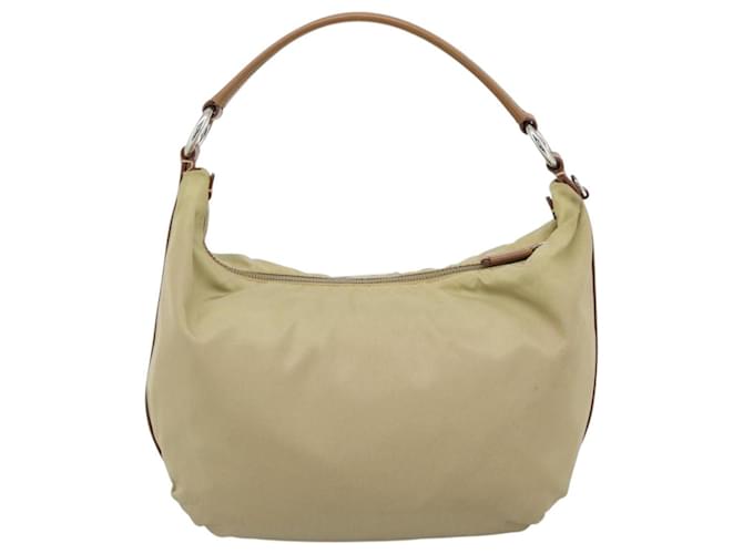 Borsa a Spalla PRADA Nylon Beige Argento Auth 184182A - vista 3