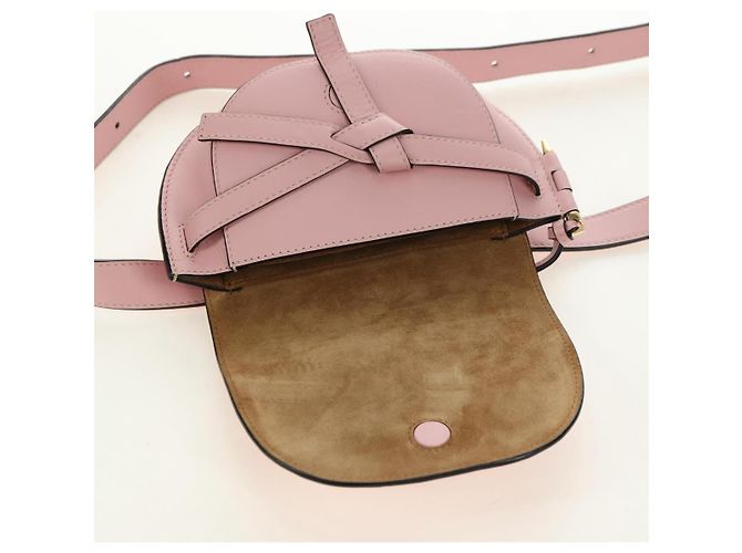 LOEWE Gate Dual Waist bag Leather Pink Gold Auth 182911M Rosa D'oro - vista 20