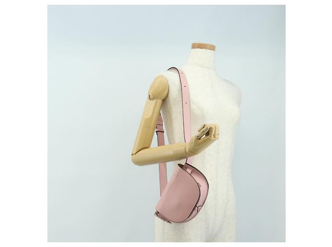 LOEWE Gate Dual Waist bag Leather Pink Gold Auth 182911M Rosa D'oro - vista 25