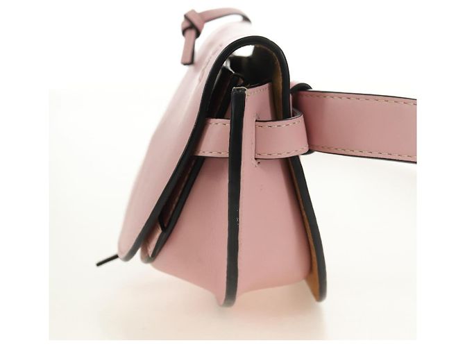 LOEWE Gate Dual Waist bag Leather Pink Gold Auth 182911M Rosa D'oro - vista 4