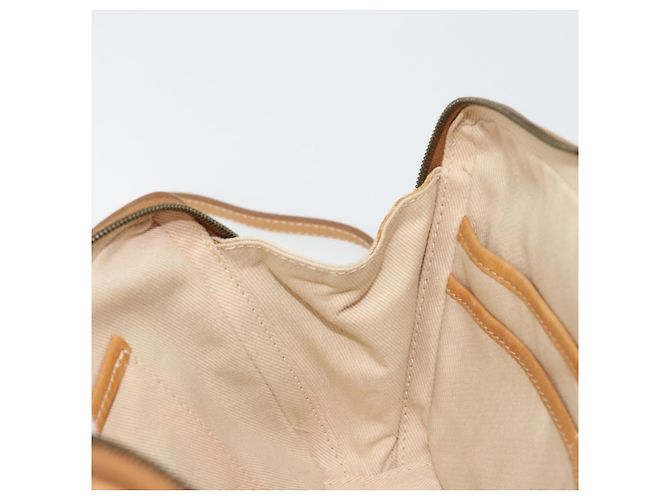 Céline Borsa a tracolla CELINE C Macadam Canvas Beige Oro Auth 184120A D'oro - vista 17