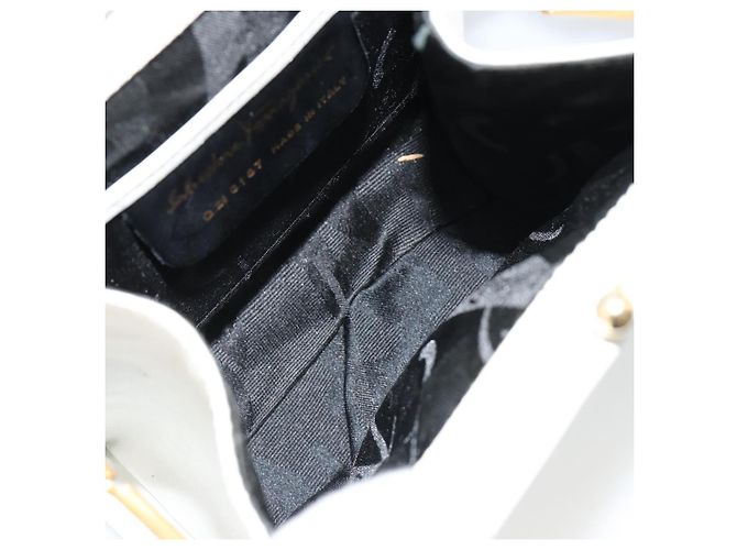 Borsa Salvatore Ferragamo Vala in pelle 2way White Gold ka4614A - vista 18