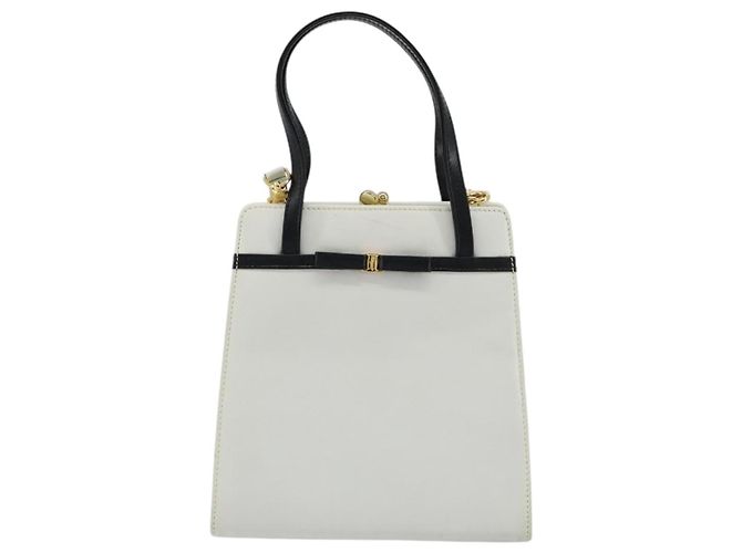 Borsa Salvatore Ferragamo Vala in pelle 2way White Gold ka4614A - vista 2