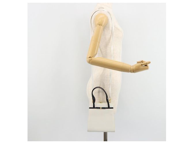 Borsa Salvatore Ferragamo Vala in pelle 2way White Gold ka4614A - vista 22