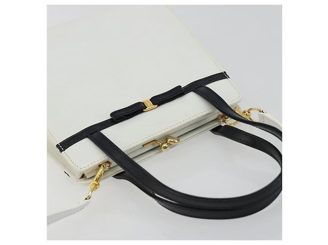 Borsa Salvatore Ferragamo Vala in pelle 2way White Gold ka4614A - vista 6