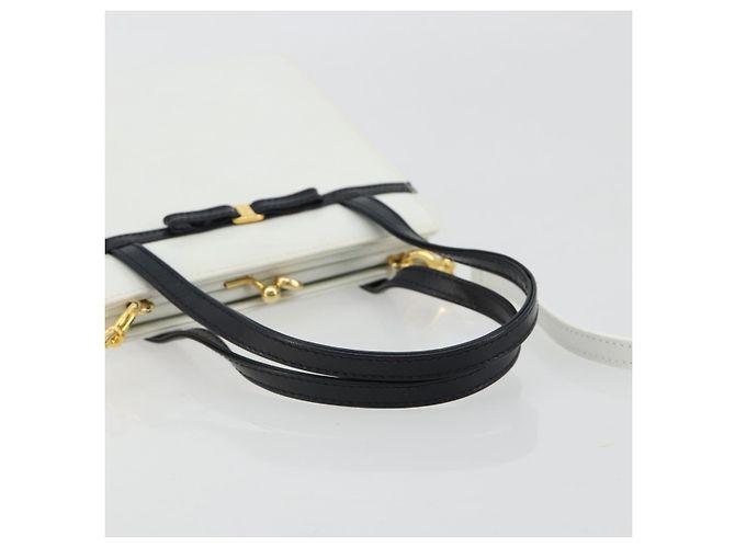 Borsa Salvatore Ferragamo Vala in pelle 2way White Gold ka4614A - vista 7