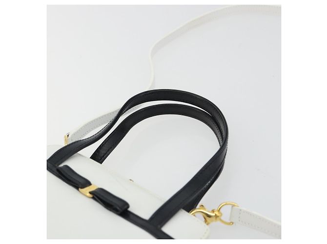 Borsa Salvatore Ferragamo Vala in pelle 2way White Gold ka4614A - vista 8