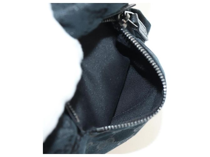 Borsa a tracolla GUCCI Web Sherry Line in tela nera argento 169937 Auth am11677V Nero - vista 19