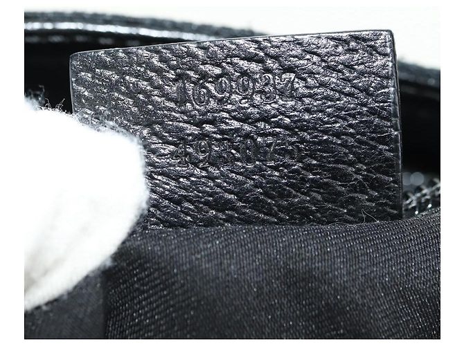 Borsa a tracolla GUCCI Web Sherry Line in tela nera argento 169937 Auth am11677V Nero - vista 28