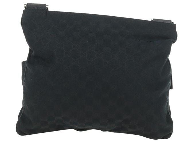Borsa a tracolla GUCCI Web Sherry Line in tela nera argento 169937 Auth am11677V Nero - vista 3