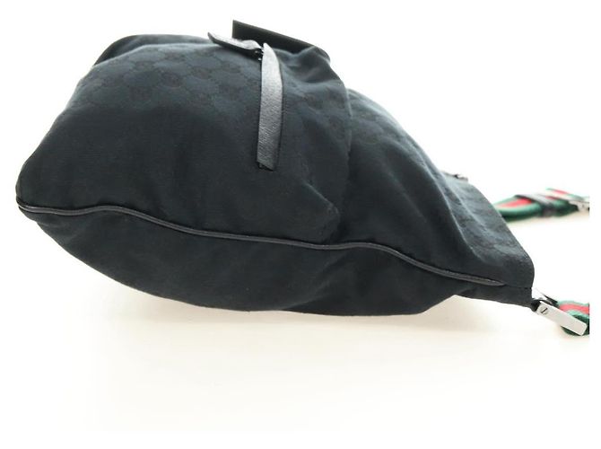 Borsa a tracolla GUCCI Web Sherry Line in tela nera argento 169937 Auth am11677V Nero - vista 5