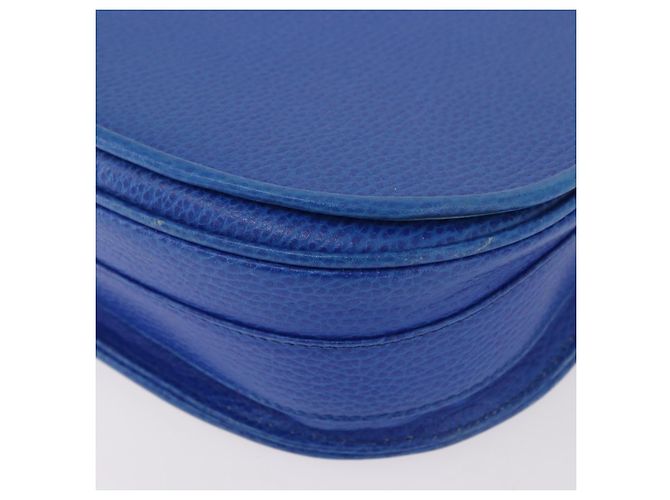 Borsa a tracolla CARTIER Must Line in pelle blu e oro Auth 183718V D'oro - vista 11