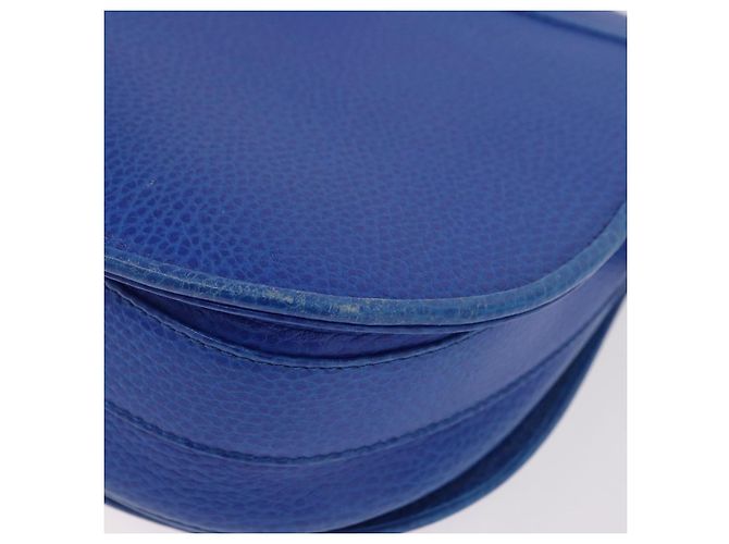 Borsa a tracolla CARTIER Must Line in pelle blu e oro Auth 183718V D'oro - vista 13