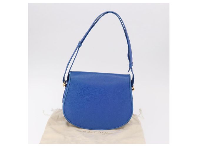 Borsa a tracolla CARTIER Must Line in pelle blu e oro Auth 183718V D'oro - vista 22