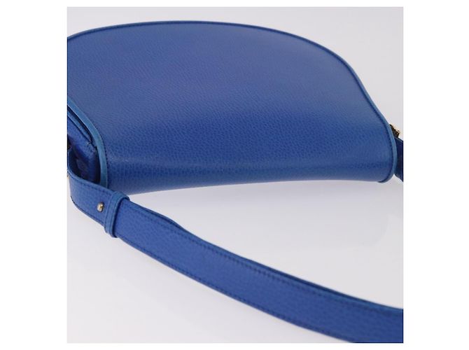 Borsa a tracolla CARTIER Must Line in pelle blu e oro Auth 183718V D'oro - vista 6