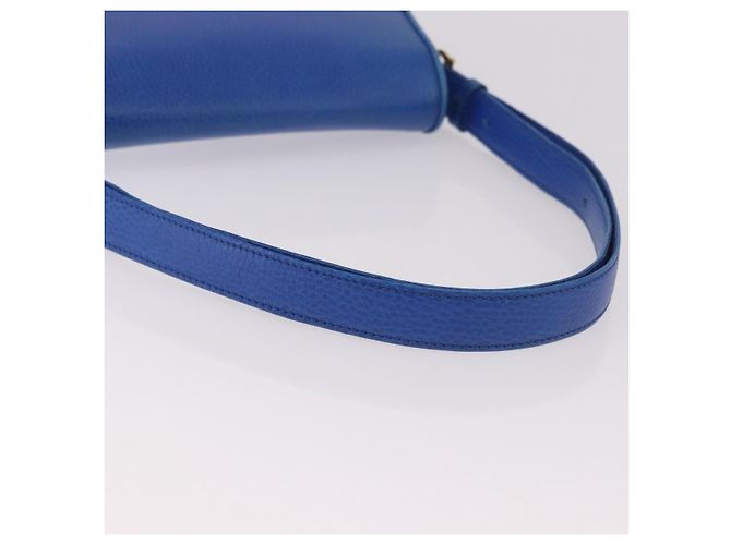 Borsa a tracolla CARTIER Must Line in pelle blu e oro Auth 183718V D'oro - vista 7