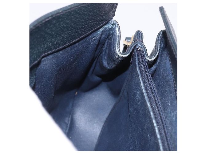 Borsa a tracolla GUCCI GG Supreme Sherry Line PVC Blu Navy Oro 10 02 024 Auth 184481 D'oro - vue 18