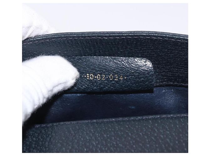 Borsa a tracolla GUCCI GG Supreme Sherry Line PVC Blu Navy Oro 10 02 024 Auth 184481 D'oro - vue 25