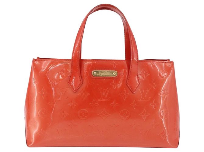 LOUIS VUITTON Monogram Vernis Wilshire PM Borsa Orenge Sunset M93644 Auth 184196 - vista 13
