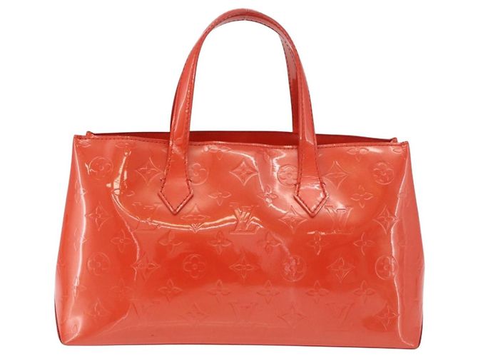 LOUIS VUITTON Monogram Vernis Wilshire PM Borsa Orenge Sunset M93644 Auth 184196 - vista 2