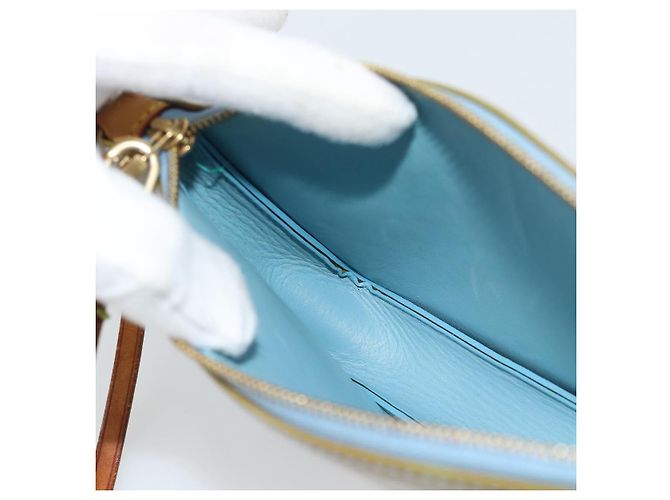 LOUIS VUITTON Monogram Vernis Lexington Pouch Baby Blue M91011 LV Auth 183736 - vista 20
