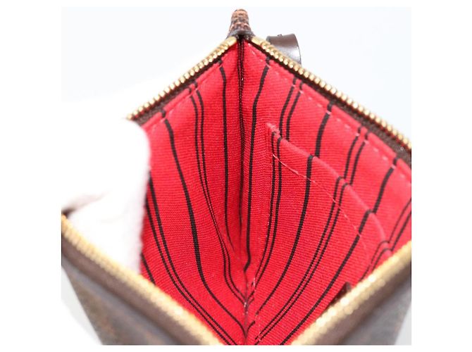 LOUIS VUITTON Damier Ebene Neverfull PM Pouch LV Auth 184121 - vista 18