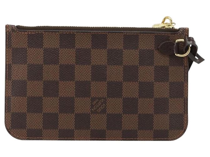 LOUIS VUITTON Damier Ebene Neverfull PM Pouch LV Auth 184121 - vista 2