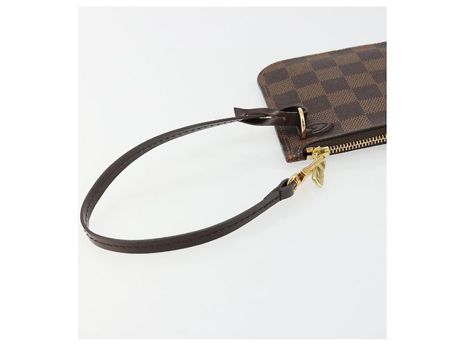 LOUIS VUITTON Damier Ebene Neverfull PM Pouch LV Auth 184121 - vista 8