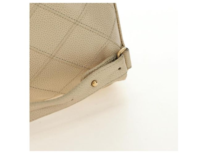 CHANEL Bicolore Backpack Caviar Skin Beige Gold CC Auth 182907V - view 10