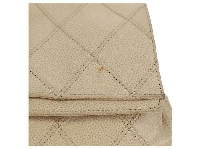 CHANEL Bicolore Backpack Caviar Skin Beige Gold CC Auth 182907V - view 3