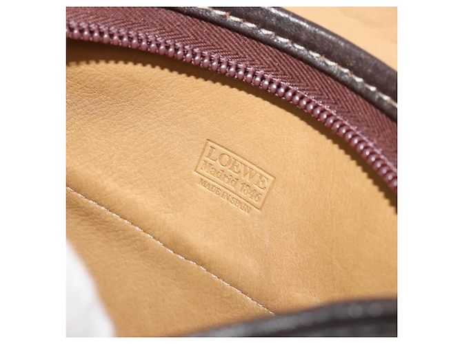 Borsa a tracolla LOEWE in scamosciato beige oro Auth ka4613A D'oro - vista 11