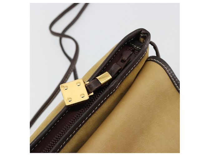 Borsa a tracolla LOEWE in scamosciato beige oro Auth ka4613A D'oro - vista 18