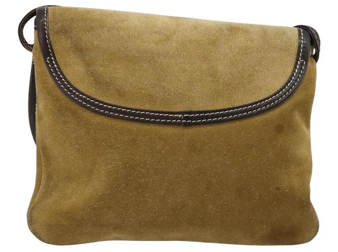 Borsa a tracolla LOEWE in scamosciato beige oro Auth ka4613A D'oro - vista 2