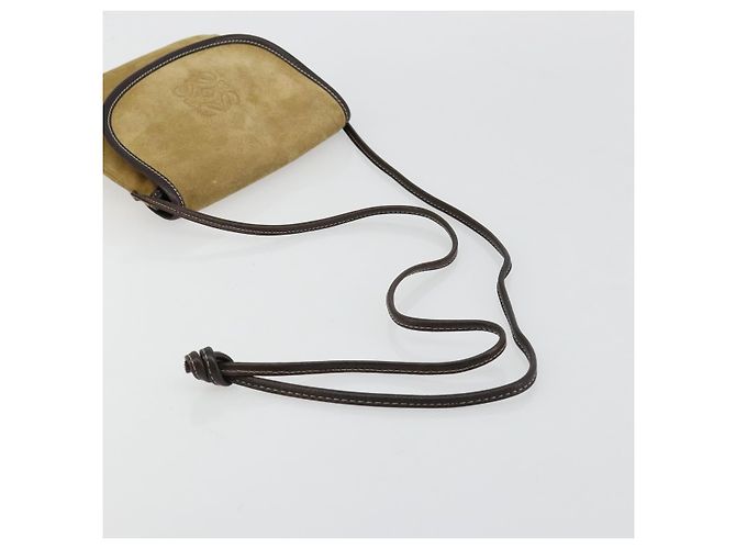 Borsa a tracolla LOEWE in scamosciato beige oro Auth ka4613A D'oro - vista 7