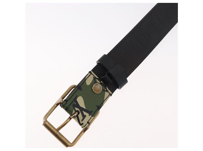 LOUIS VUITTON Monogram Camouflage Gürtel 39.4" Green LV Auth 182701SM Grün - Ansicht 14