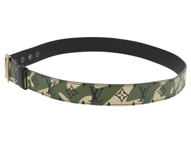 LOUIS VUITTON Monogram Camouflage Gürtel 39.4" Green LV Auth 182701SM Grün - Ansicht 3
