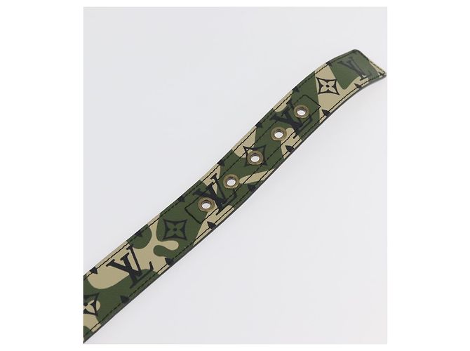 LOUIS VUITTON Monogram Camouflage Gürtel 39.4" Green LV Auth 182701SM Grün - Ansicht 7
